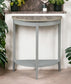 Justino Natural Oak & Gray Finish Console Table FredCo