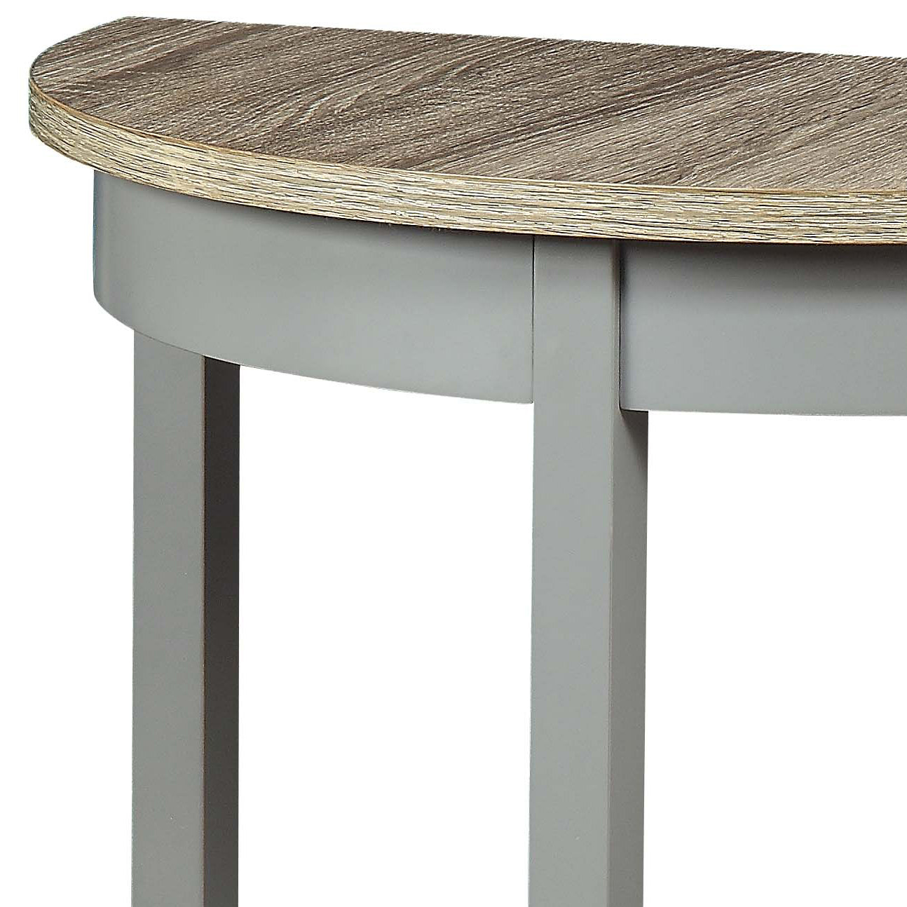 Justino Natural Oak & Gray Finish Console Table FredCo