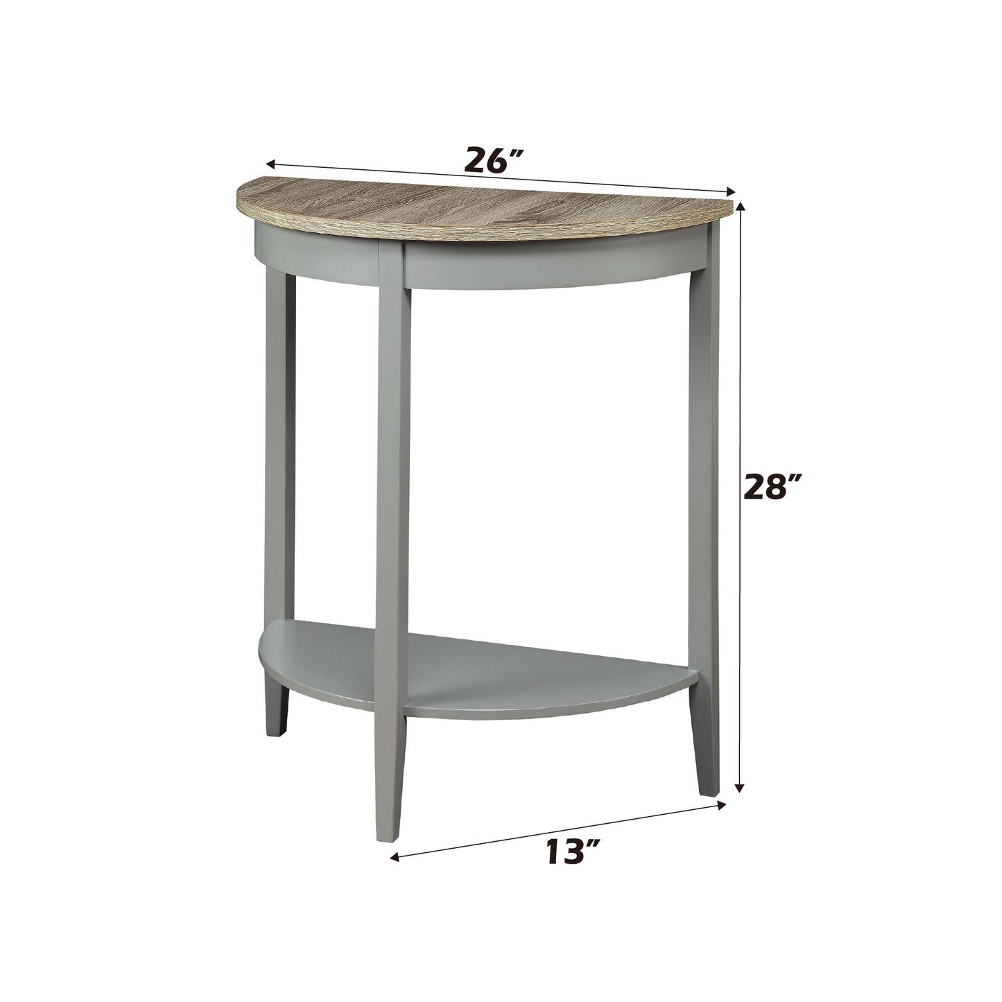 Justino Natural Oak & Gray Finish Console Table FredCo
