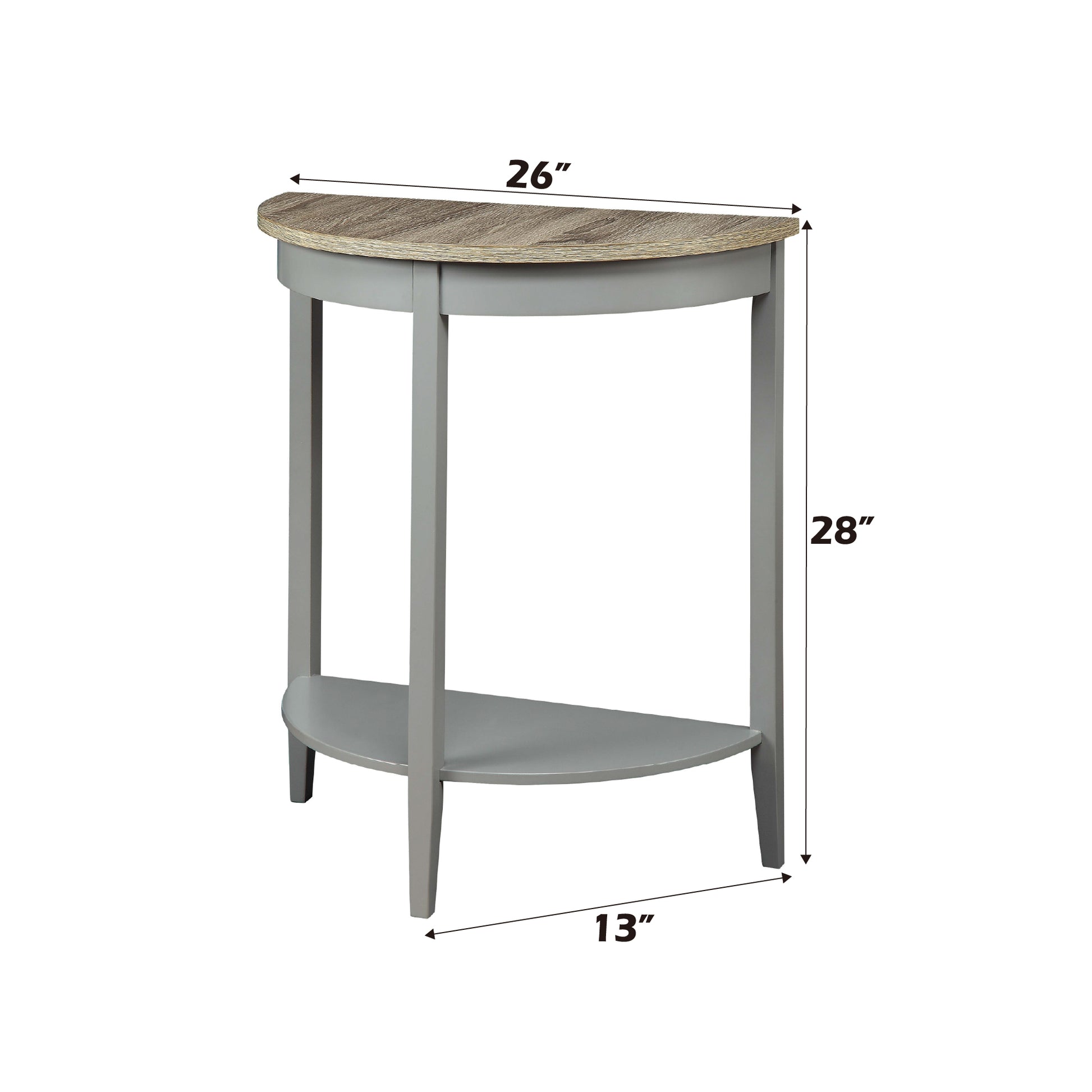 Justino Natural Oak & Gray Finish Console Table FredCo
