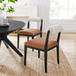 Kai Boucle and Vegan Leather Dining Chair by Modway FredCo