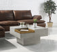 Kailano Weathered Gray Finish Coffee Table FredCo