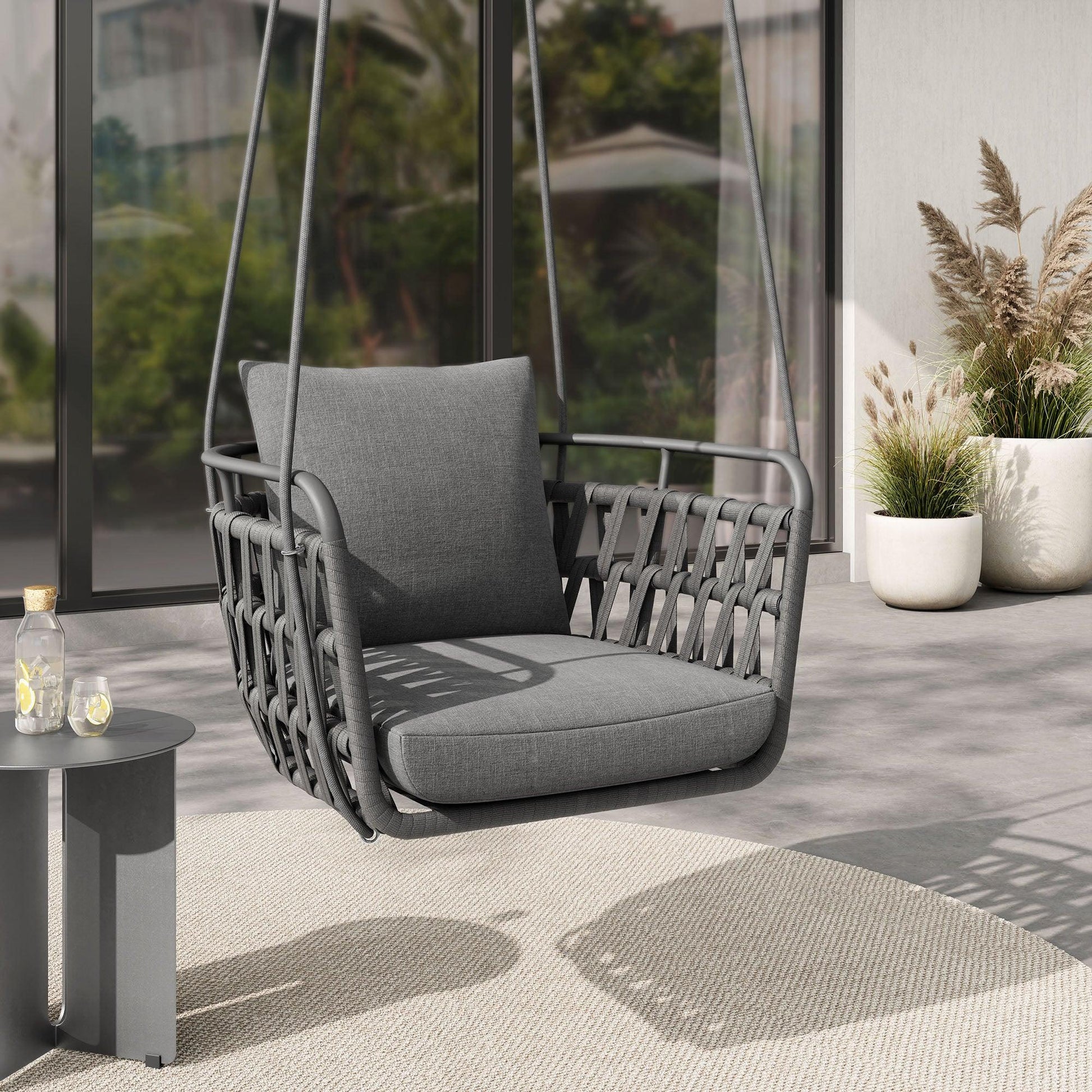Kaliah Outdoor Patio Aluminum Swing Chair by Modway FredCo