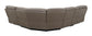 Kantu Brown Synthetic Leather Motion Sectional Sofa FredCo
