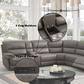 Kantu Brown Synthetic Leather Motion Sectional Sofa FredCo