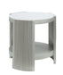 Kasa Sintered Stone & Champagne Finish End Table FredCo