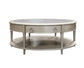 Kasa Sintered Stone Top & Champagne Finish Coffee Table FredCo