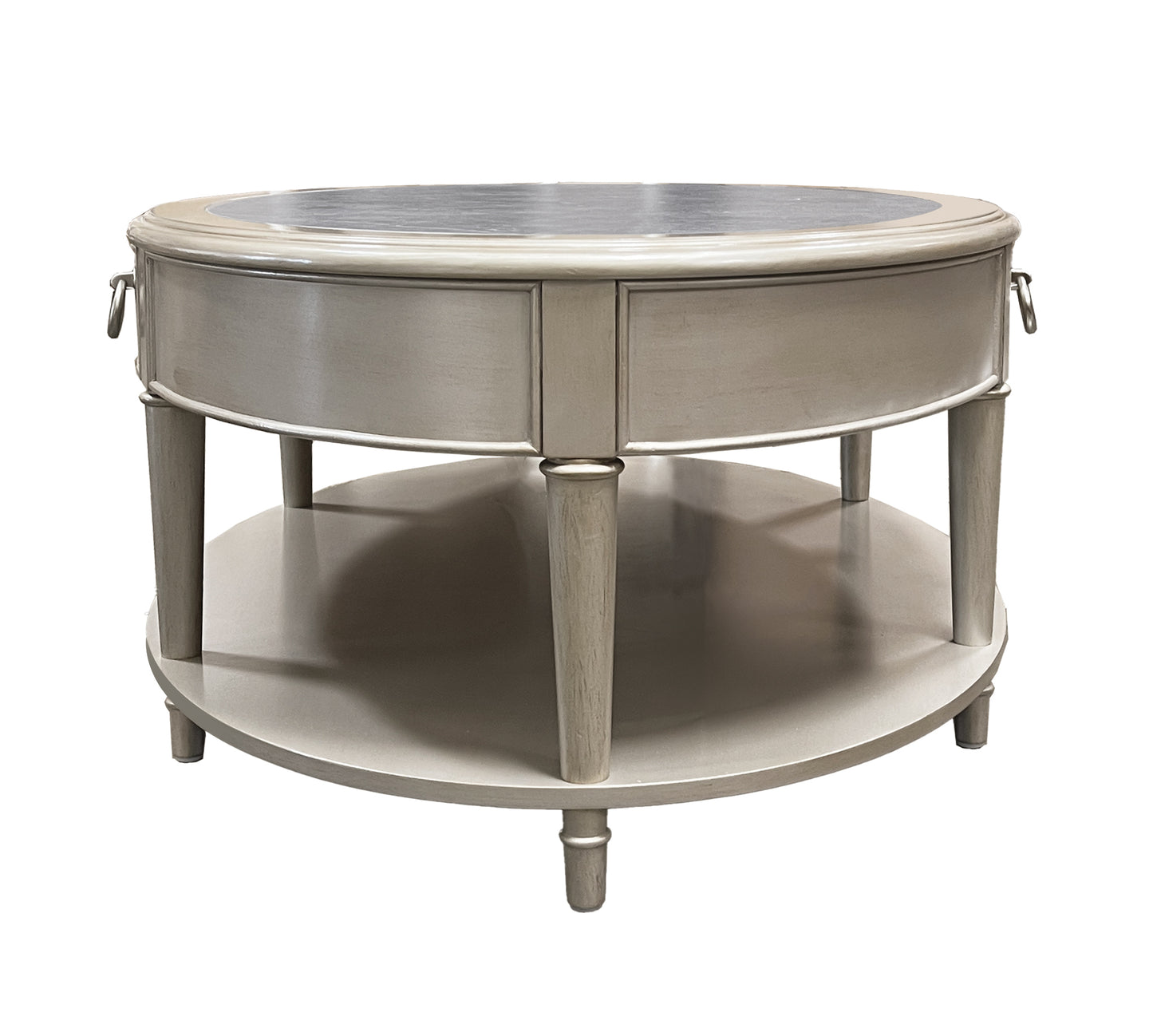 Kasa Sintered Stone Top & Champagne Finish Coffee Table FredCo