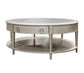 Kasa Sintered Stone Top & Champagne Finish Coffee Table FredCo