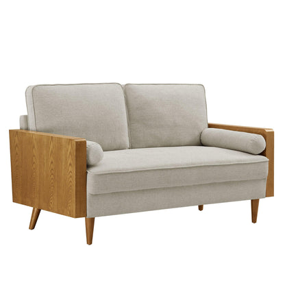 Kellan Heathered Weave Fabric Loveseat by Modway FredCo