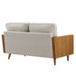 Kellan Heathered Weave Fabric Loveseat by Modway FredCo