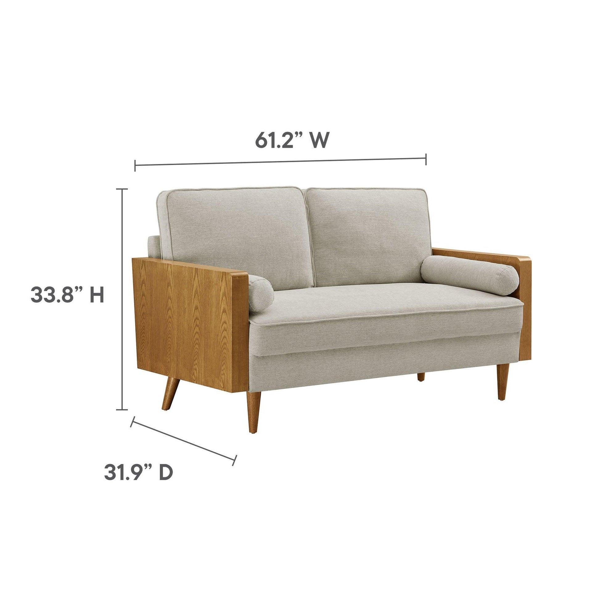 Kellan Heathered Weave Fabric Loveseat by Modway FredCo