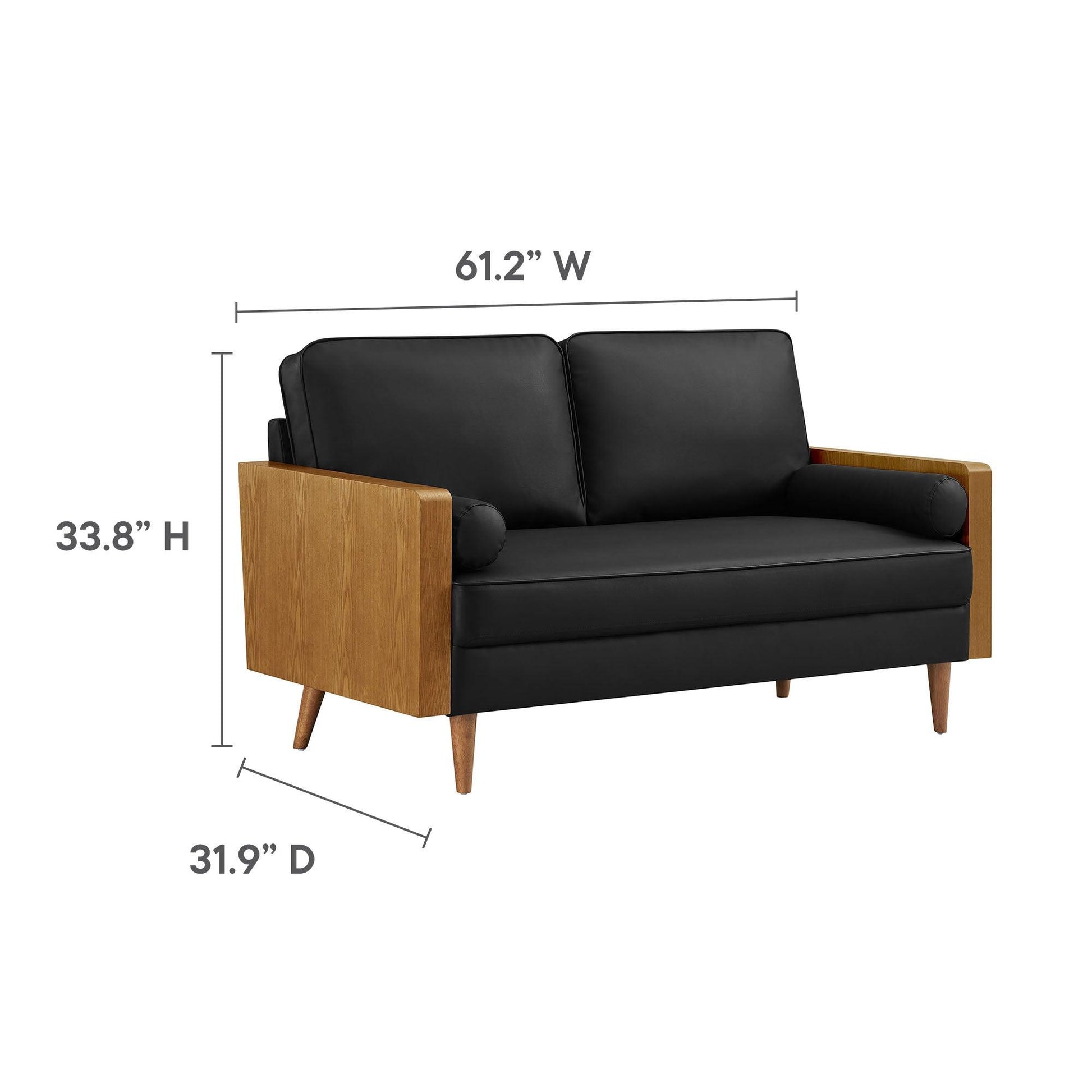 Kellan Vegan Leather Loveseat by Modway FredCo