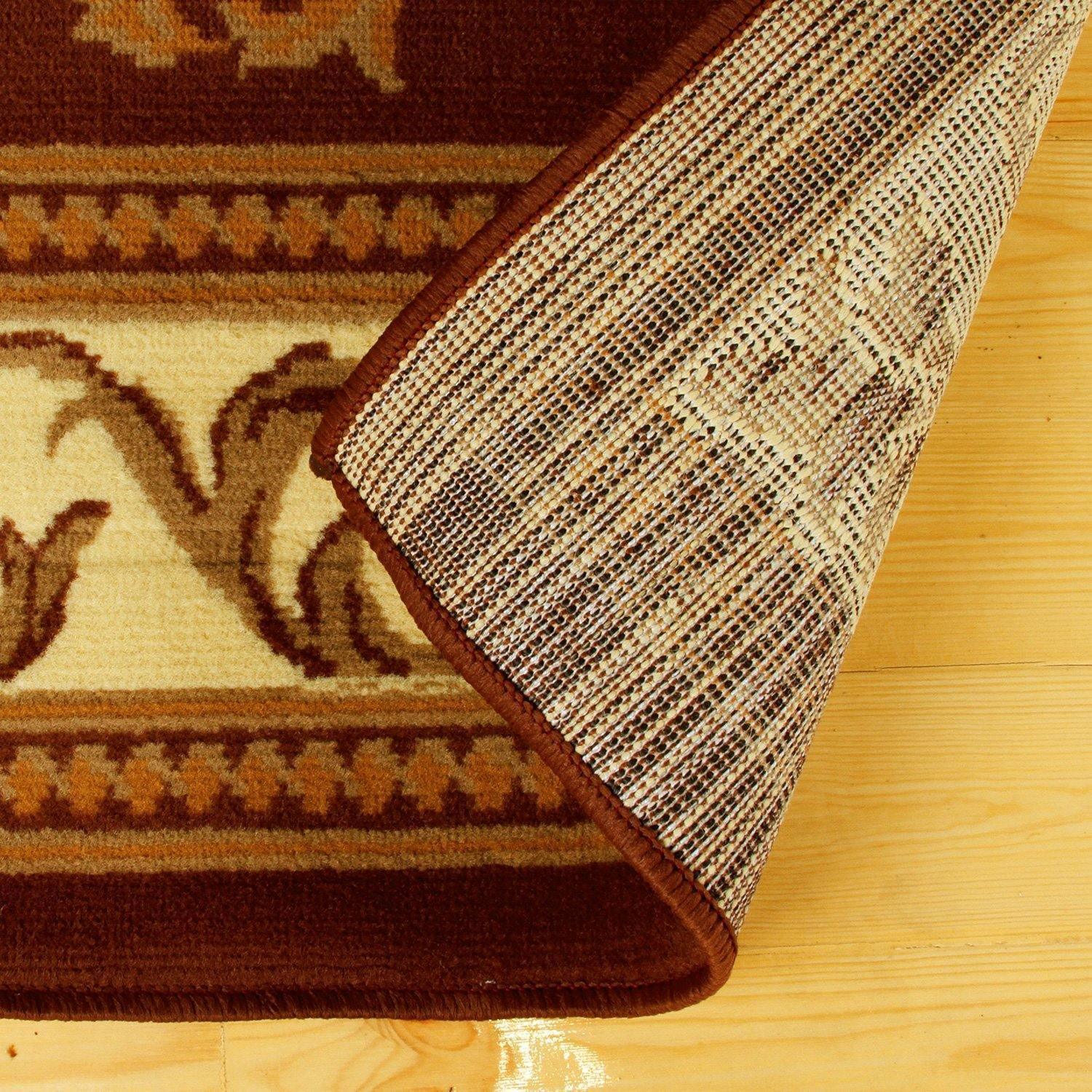 Kensington Traditional Ornate Scroll Border Rug FredCo