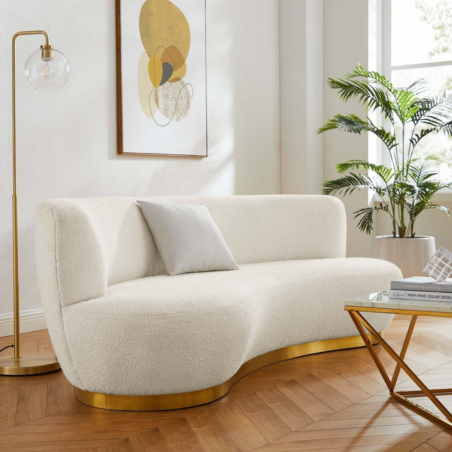 Kindred Boucle Upholstered Upholstered Fabric Sofa, EEI-5487 FredCo