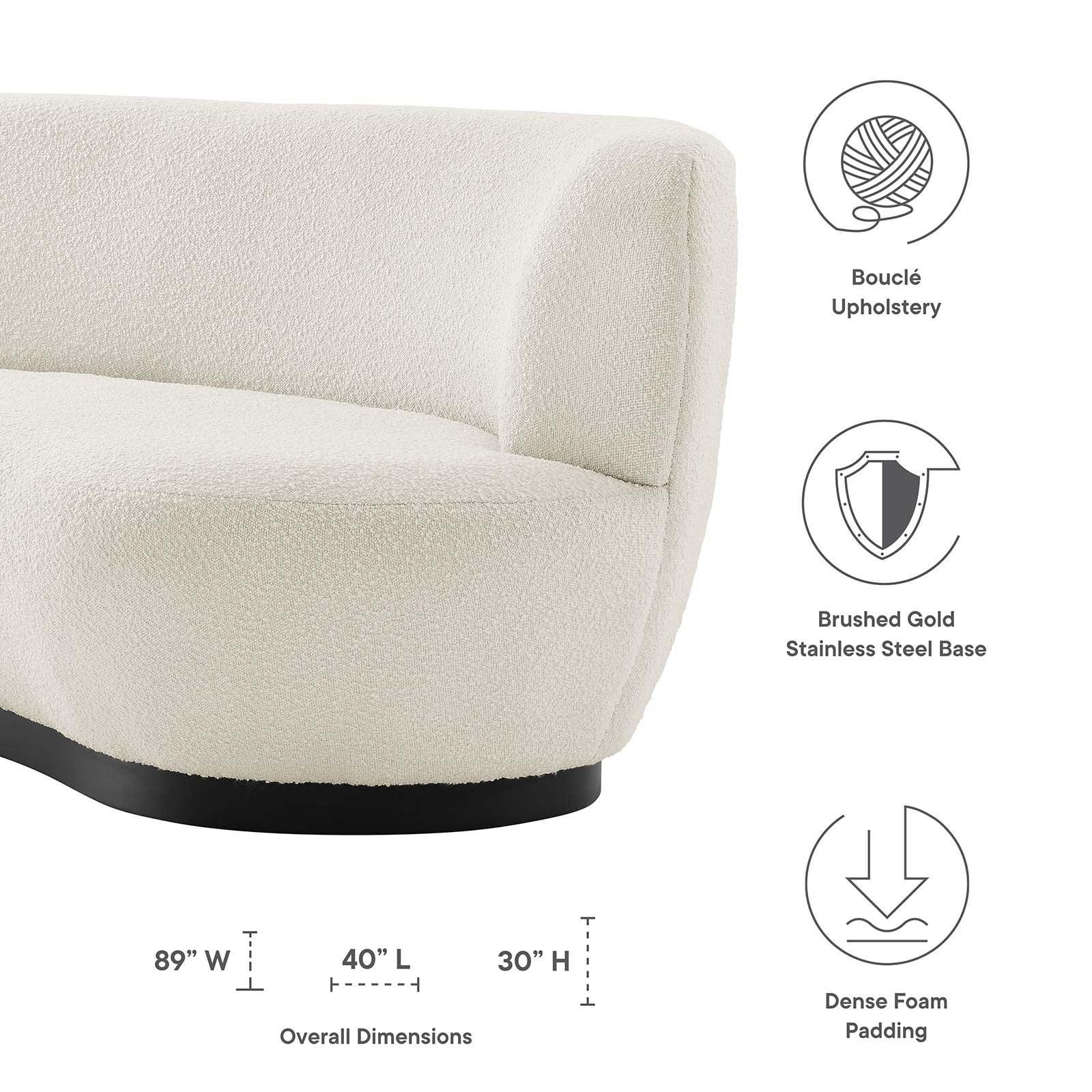 Kindred Boucle Upholstered Upholstered Fabric Sofa, EEI-5488 FredCo