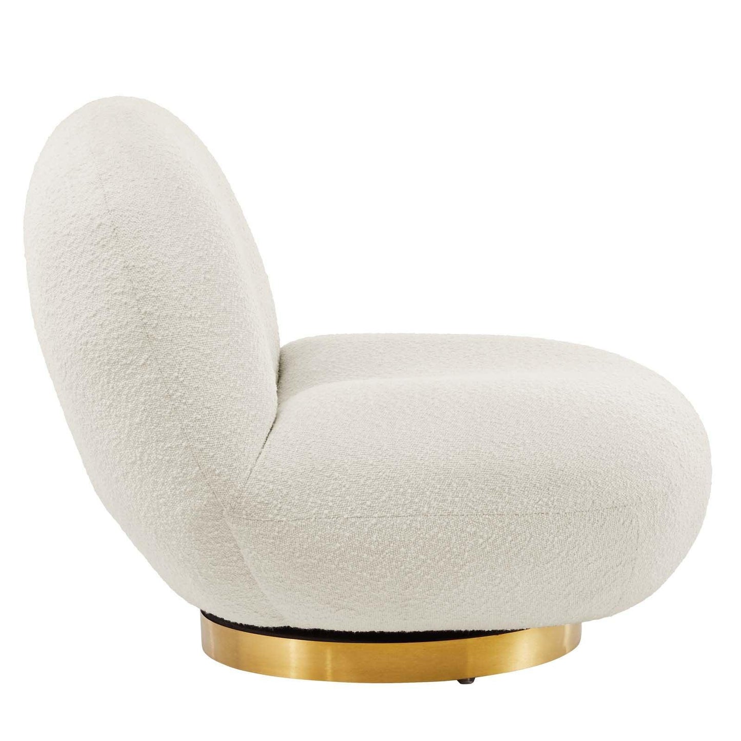 Kindred Boucle Upholstered Upholstered Fabric Swivel Chair, EEI-5485 FredCo