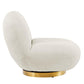 Kindred Boucle Upholstered Upholstered Fabric Swivel Chair, EEI-5485 FredCo