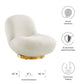 Kindred Boucle Upholstered Upholstered Fabric Swivel Chair, EEI-5485 FredCo