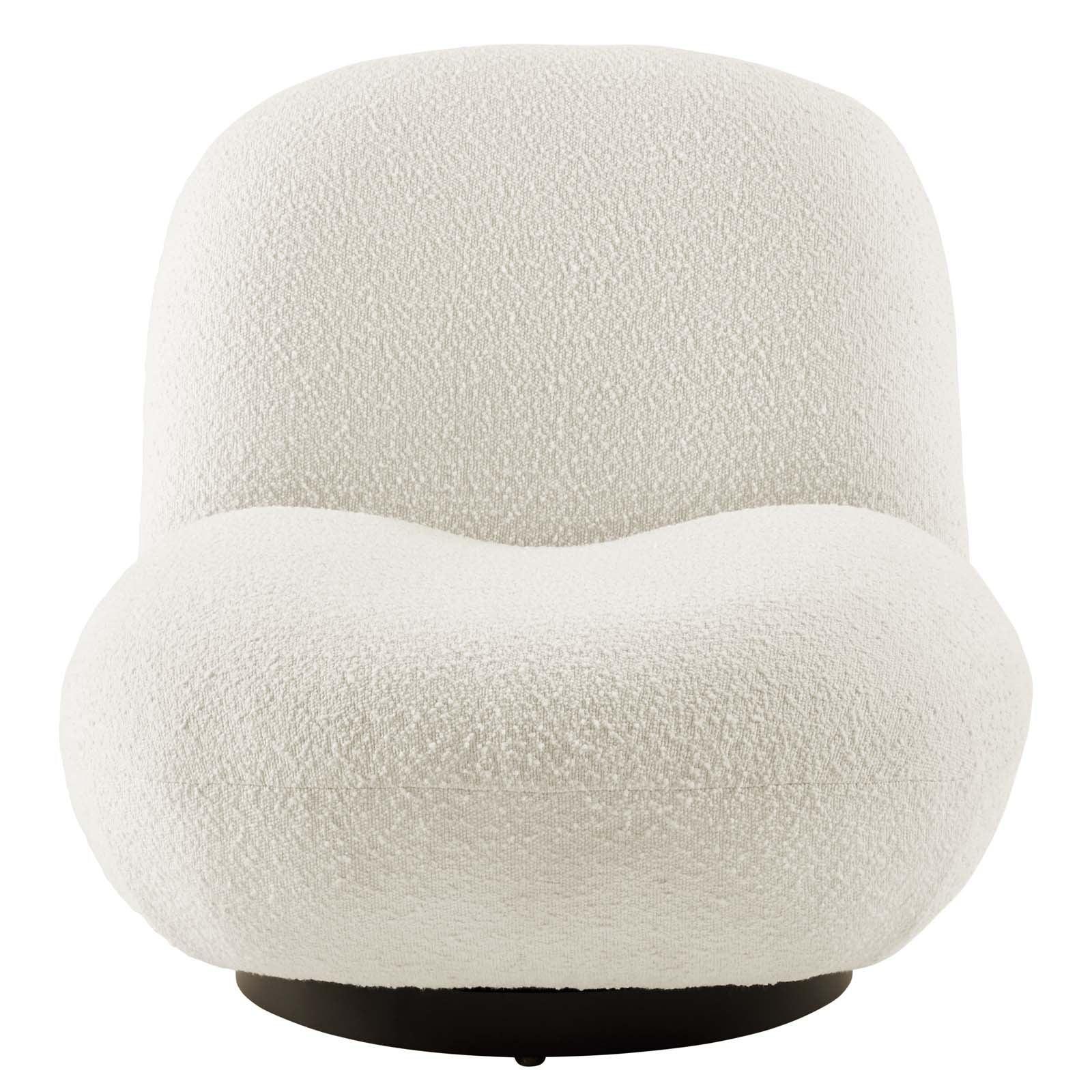 Kindred Boucle Upholstered Upholstered Fabric Swivel Chair, EEI-5486 FredCo