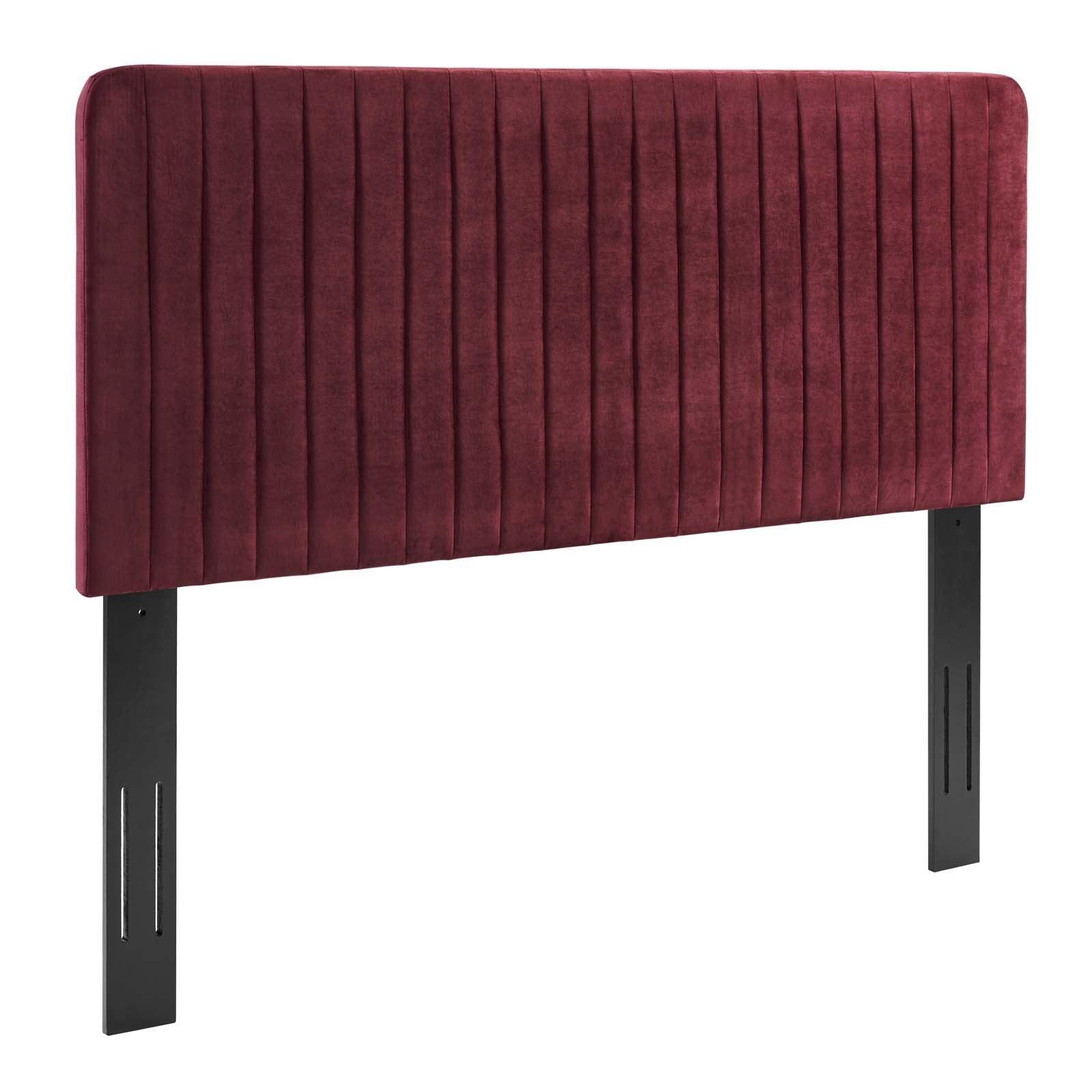 King/California King Modway Milenna Channel Tufted Performance Velvet Headboard FredCo