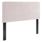 King/California King Modway Milenna Channel Tufted Performance Velvet Headboard FredCo