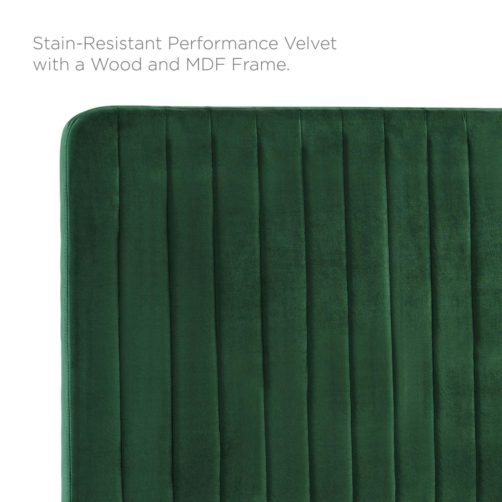 King/California King Modway Milenna Channel Tufted Performance Velvet Headboard FredCo