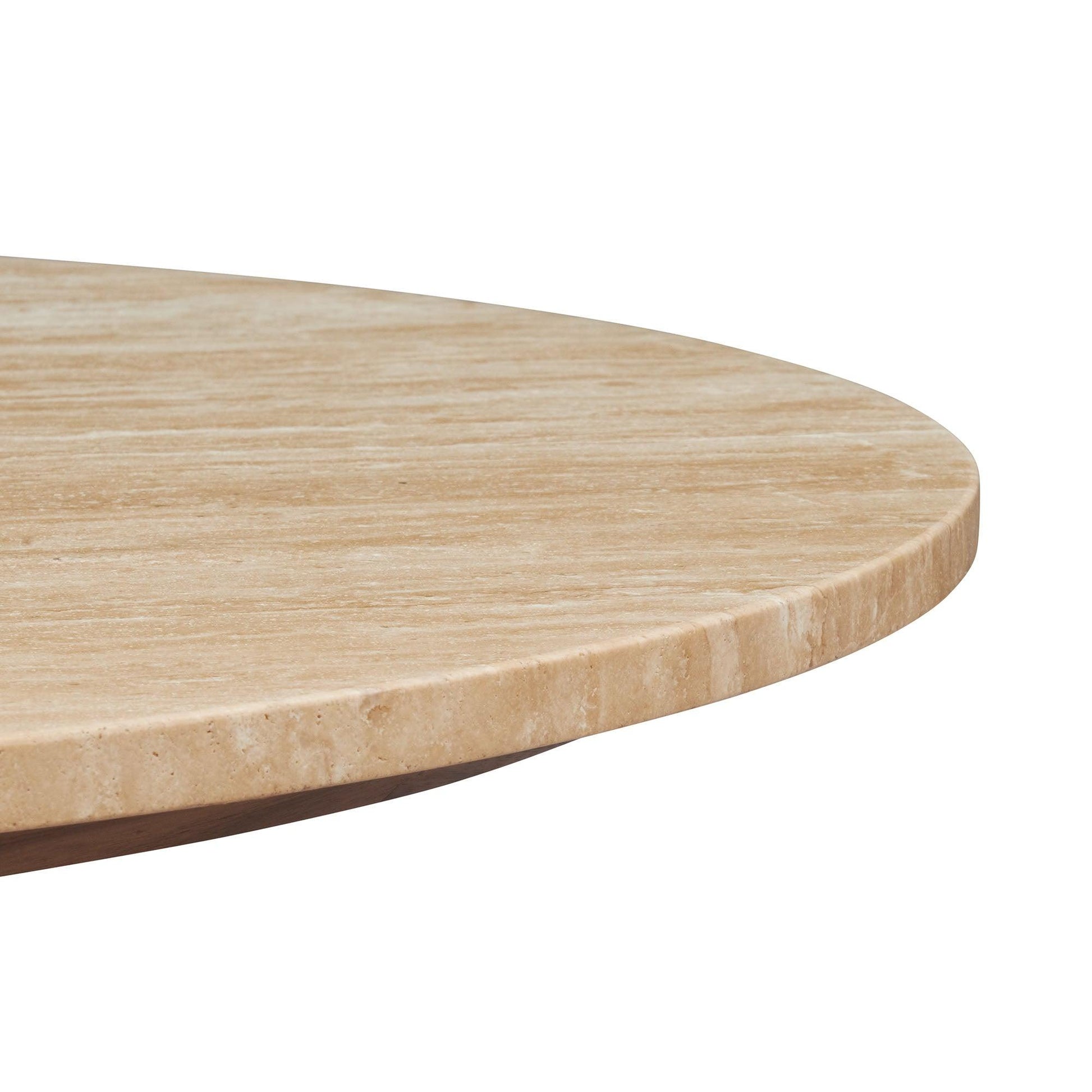 Kioni Round Travertine Coffee Table by Modway FredCo