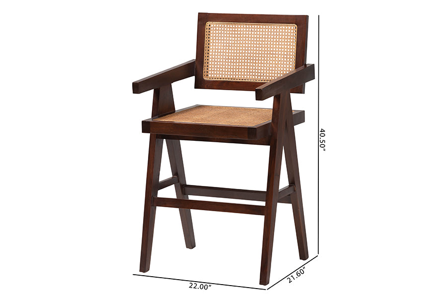 Kresna Natural Rattan Counter Stool FredCo