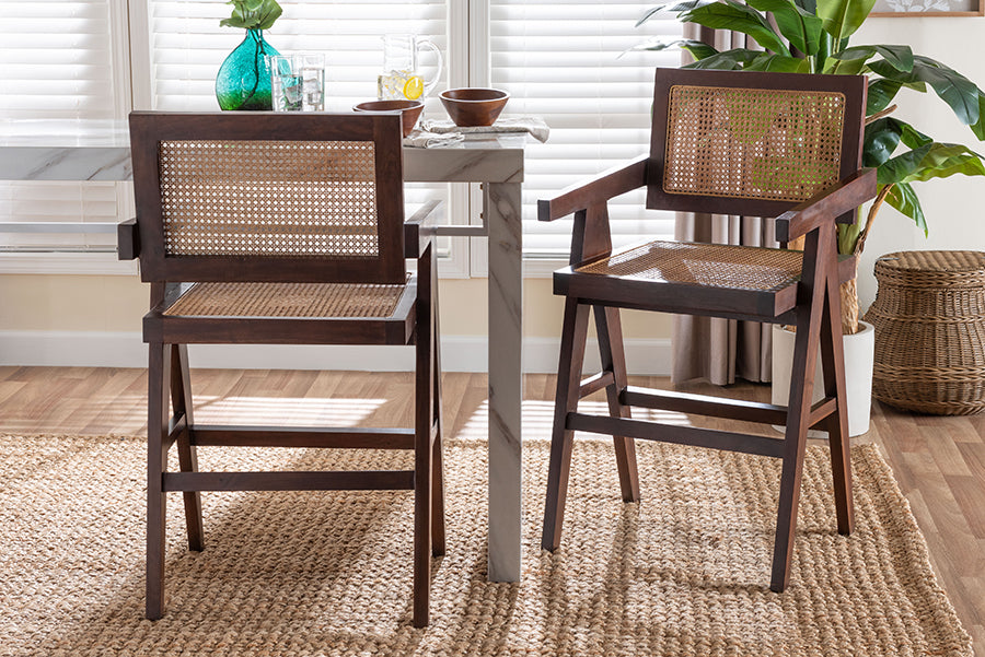 Kresna Natural Rattan Counter Stool FredCo