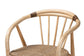 Kyoto Modern Bohemian Natural Brown Finished Wood and Rattan 5-Piece Dining Set FredCo