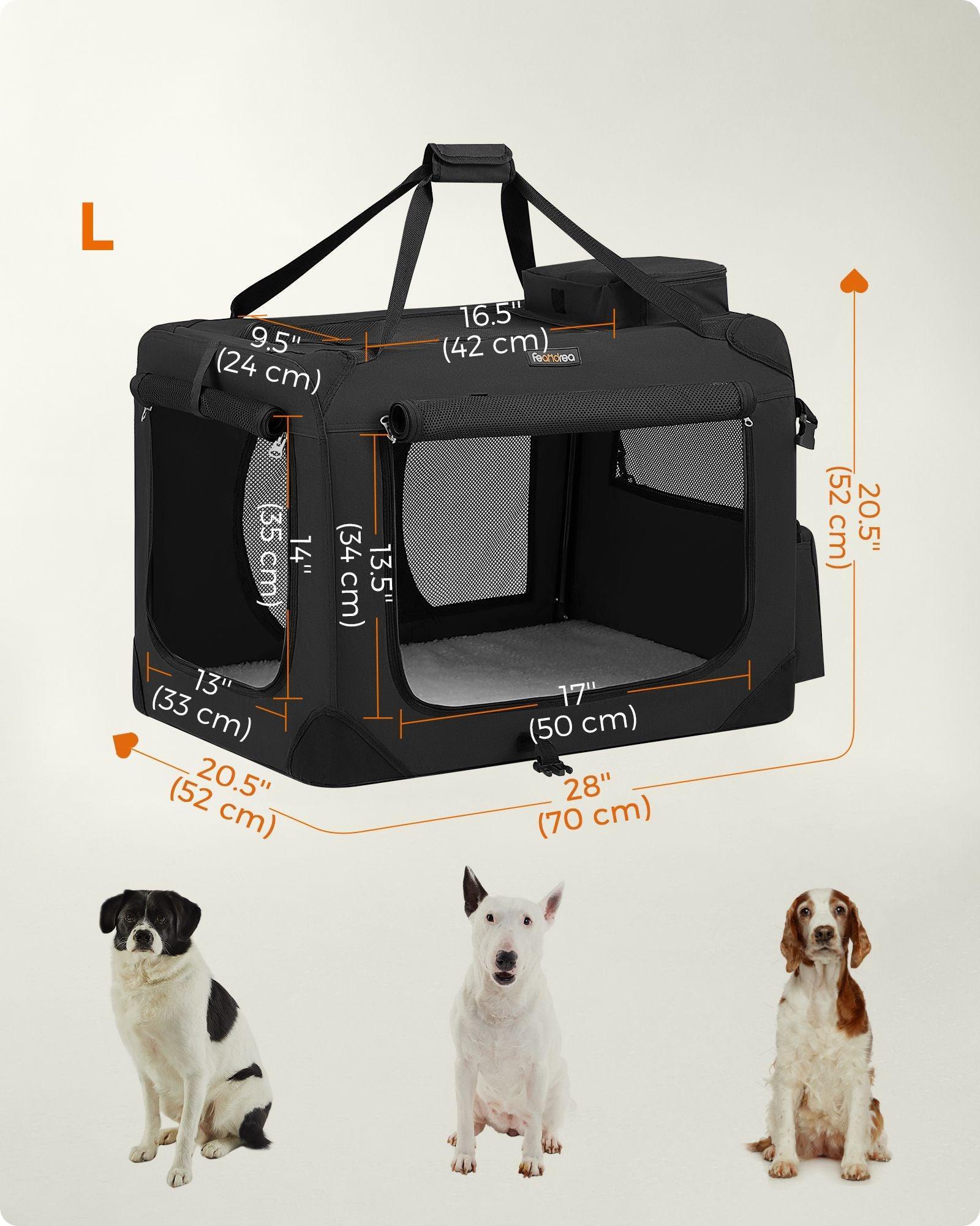 L Dog Crate Black FredCo