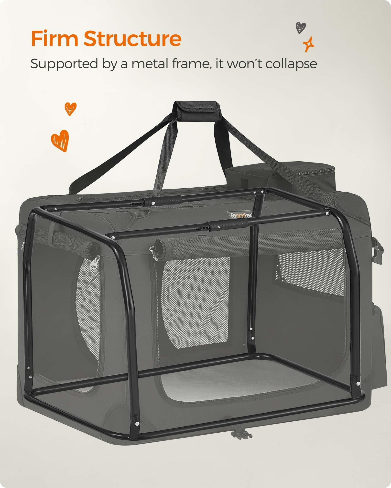 L Dog Crate Black FredCo