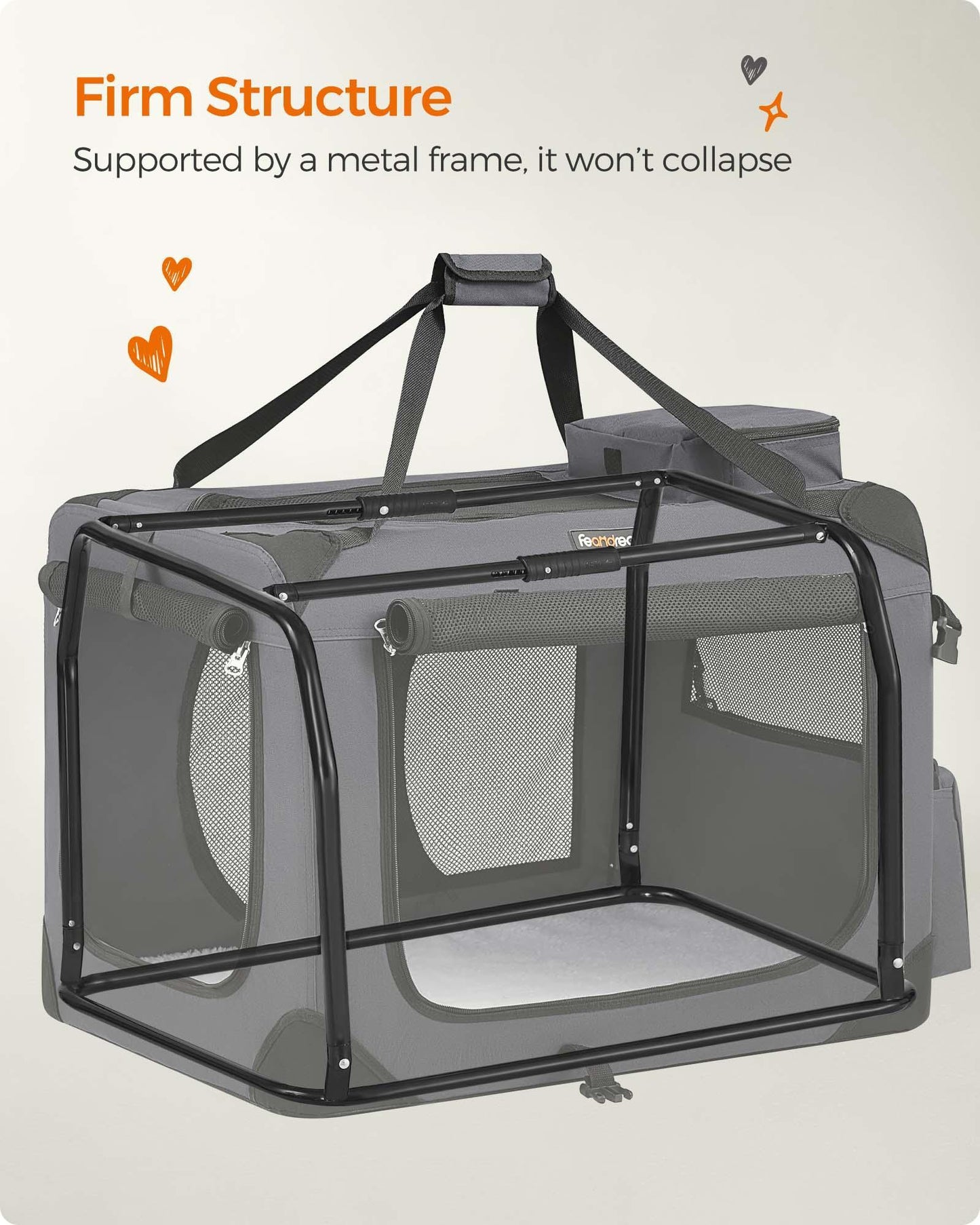 L Dog Crate Gray FredCo