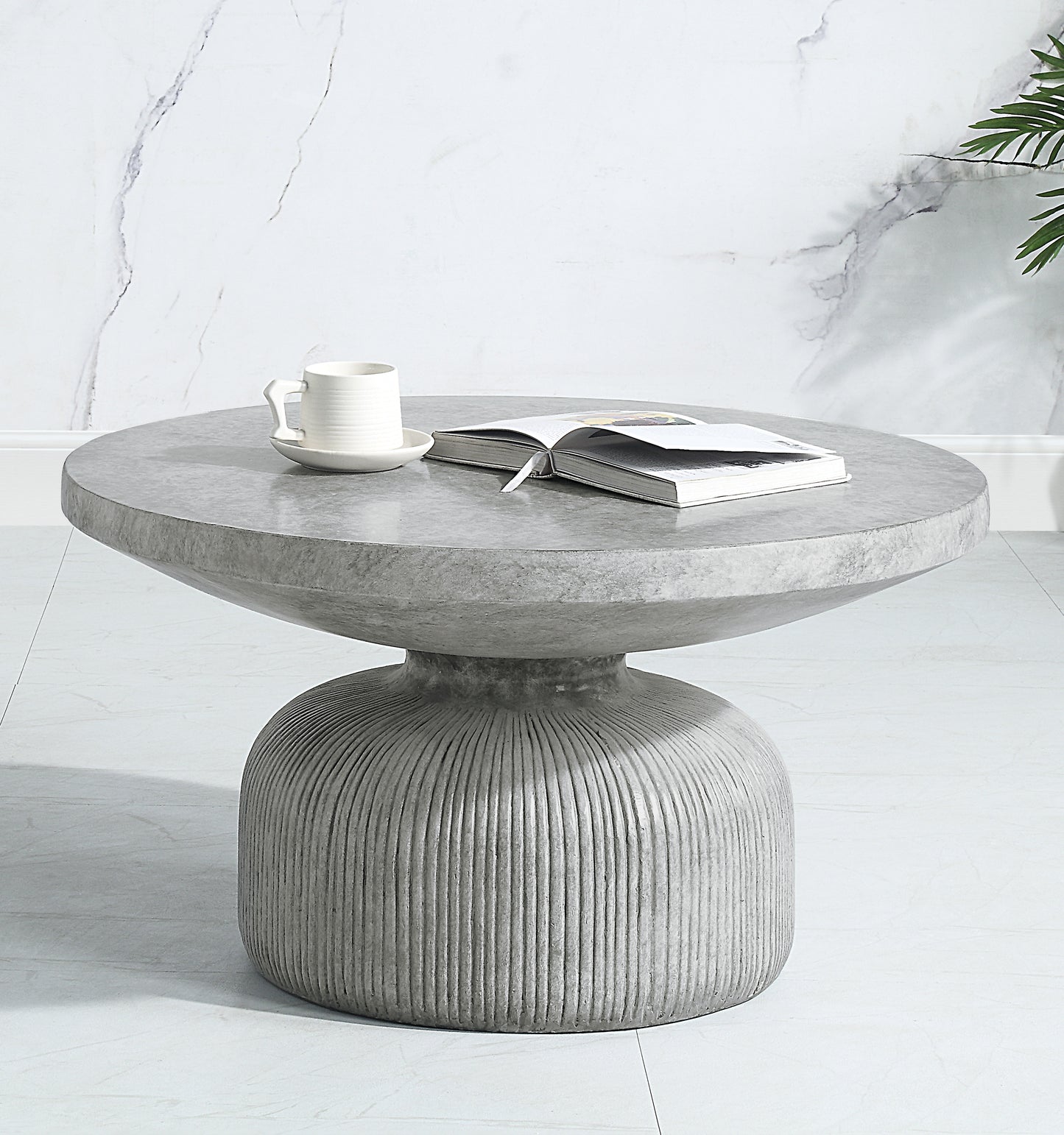 Laddie Weathered Gray Finish Coffee Table FredCo