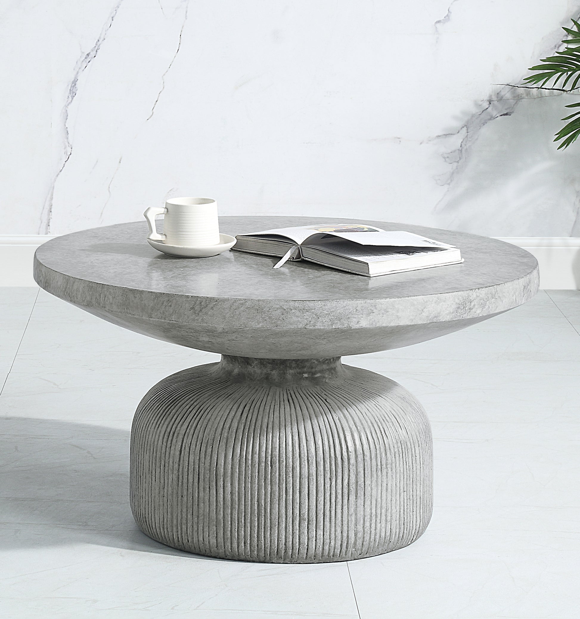 Laddie Weathered Gray Finish Coffee Table FredCo