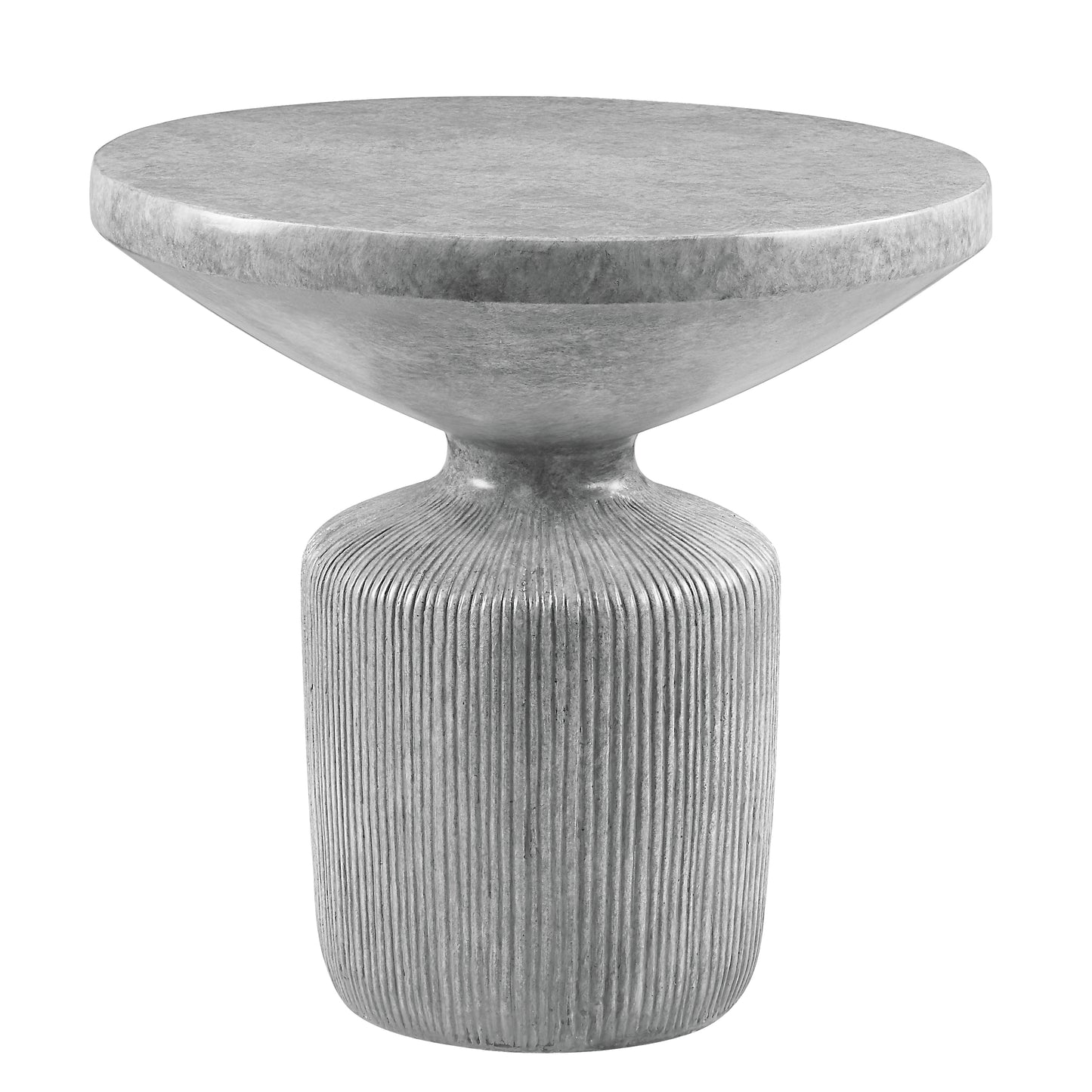 Laddie Weathered Gray Finish End Table FredCo