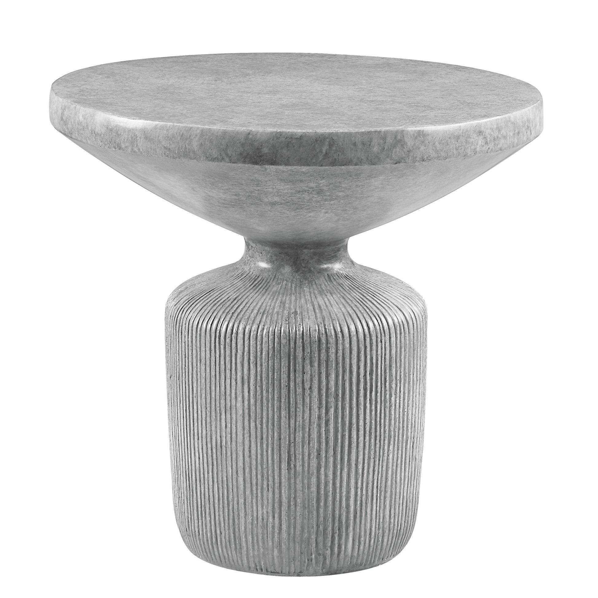 Laddie Weathered Gray Finish End Table FredCo
