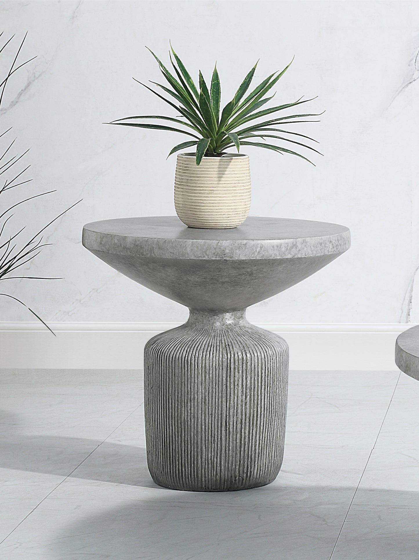Laddie Weathered Gray Finish End Table FredCo
