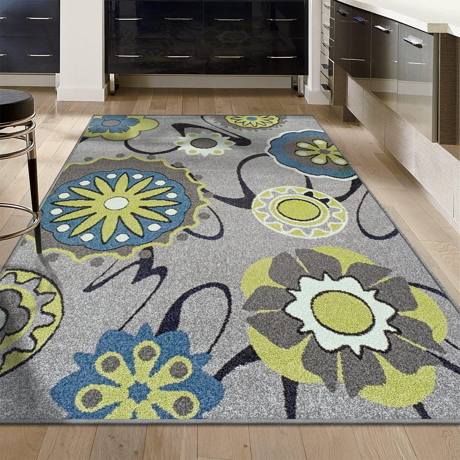 Lana Modern Abstract Floral Rug FredCo