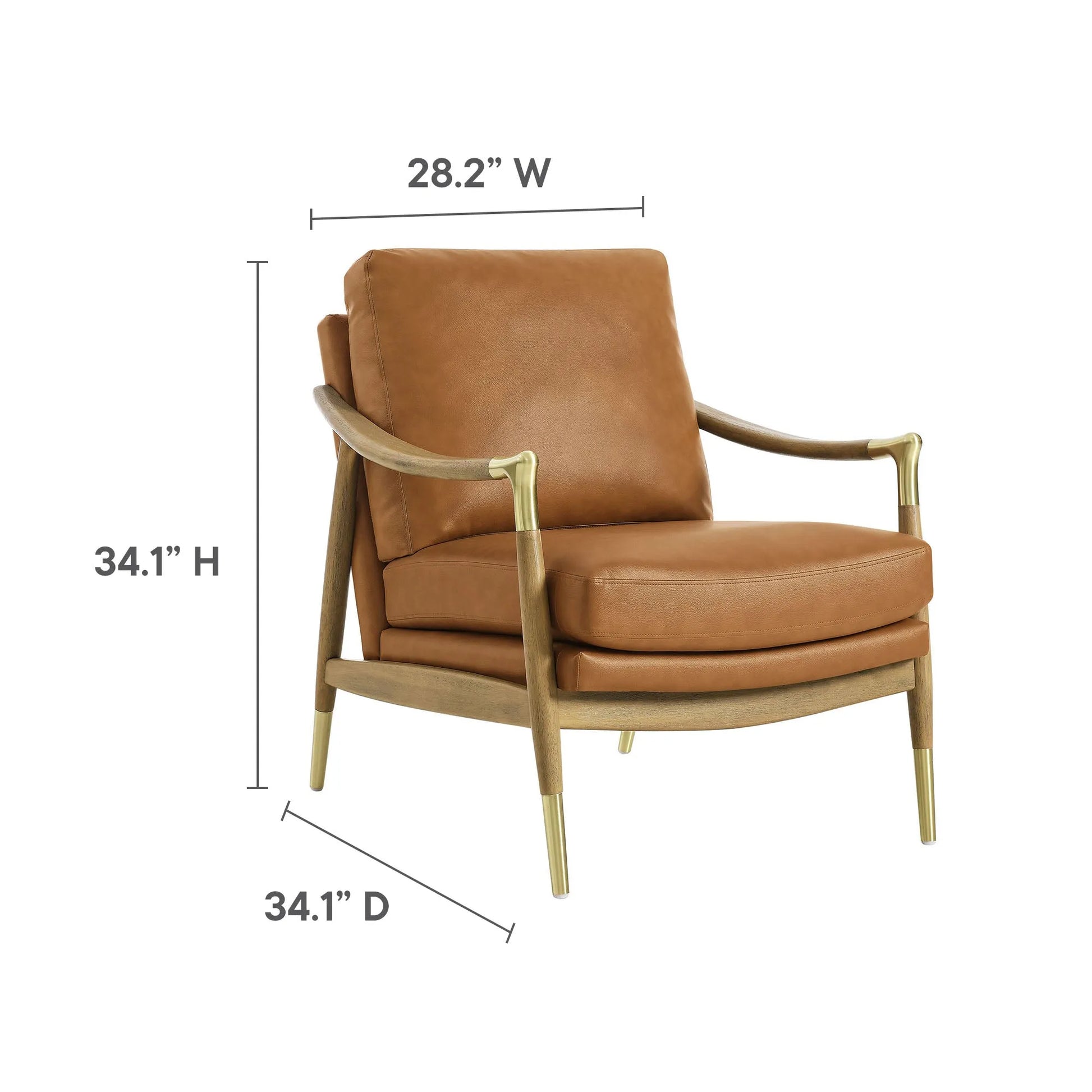 Langford Vegan Leather Accent Armchair by Modway EEI-7138 FredCo