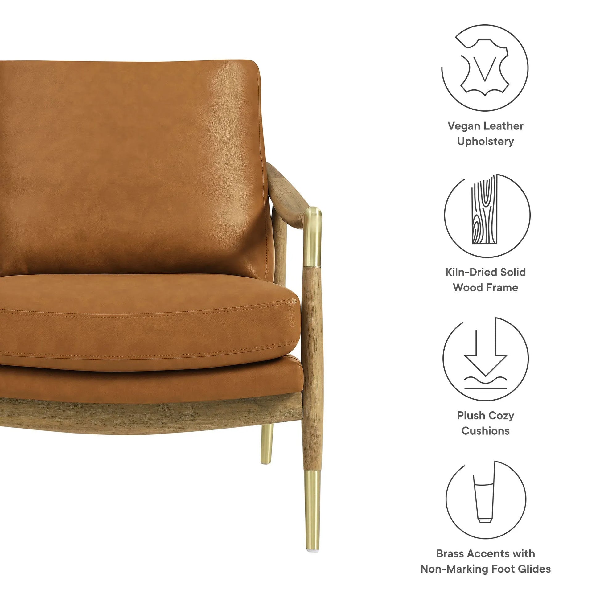 Langford Vegan Leather Accent Armchair by Modway EEI-7138 FredCo