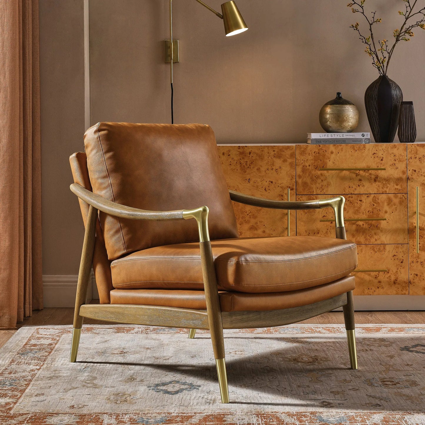 Langford Vegan Leather Accent Armchair by Modway EEI-7138 FredCo