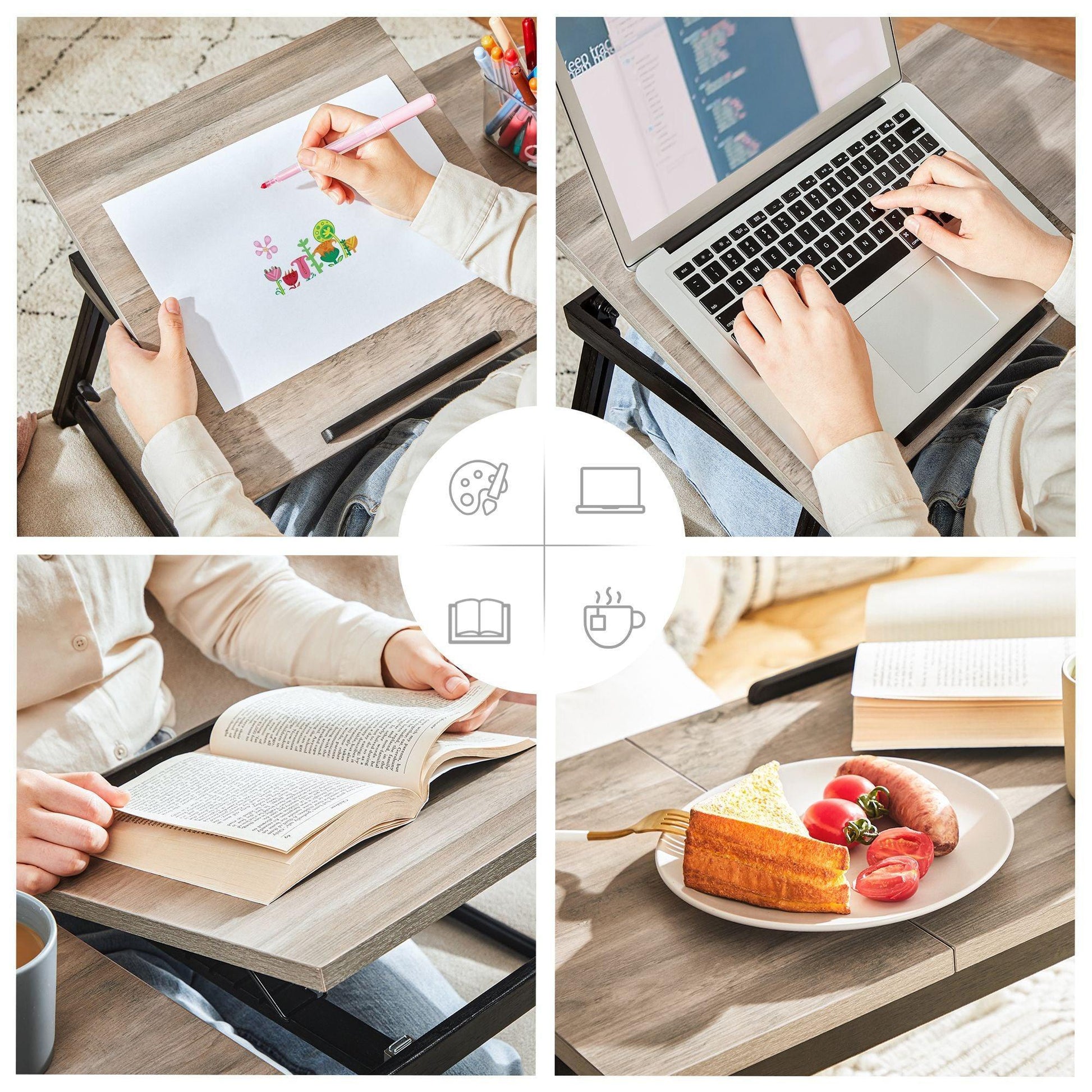 Laptop Desk with Adjustable Tilting Top FredCo
