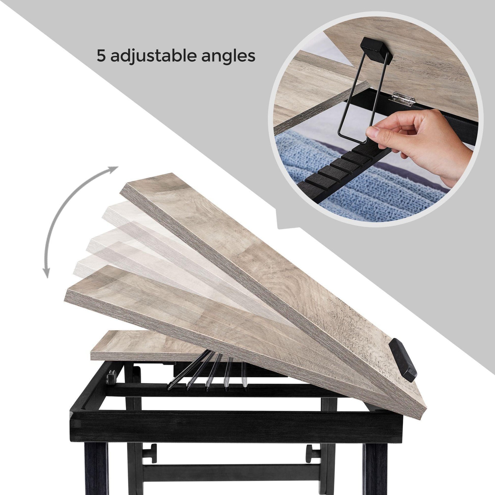 Laptop Desk with Adjustable Tilting Top FredCo