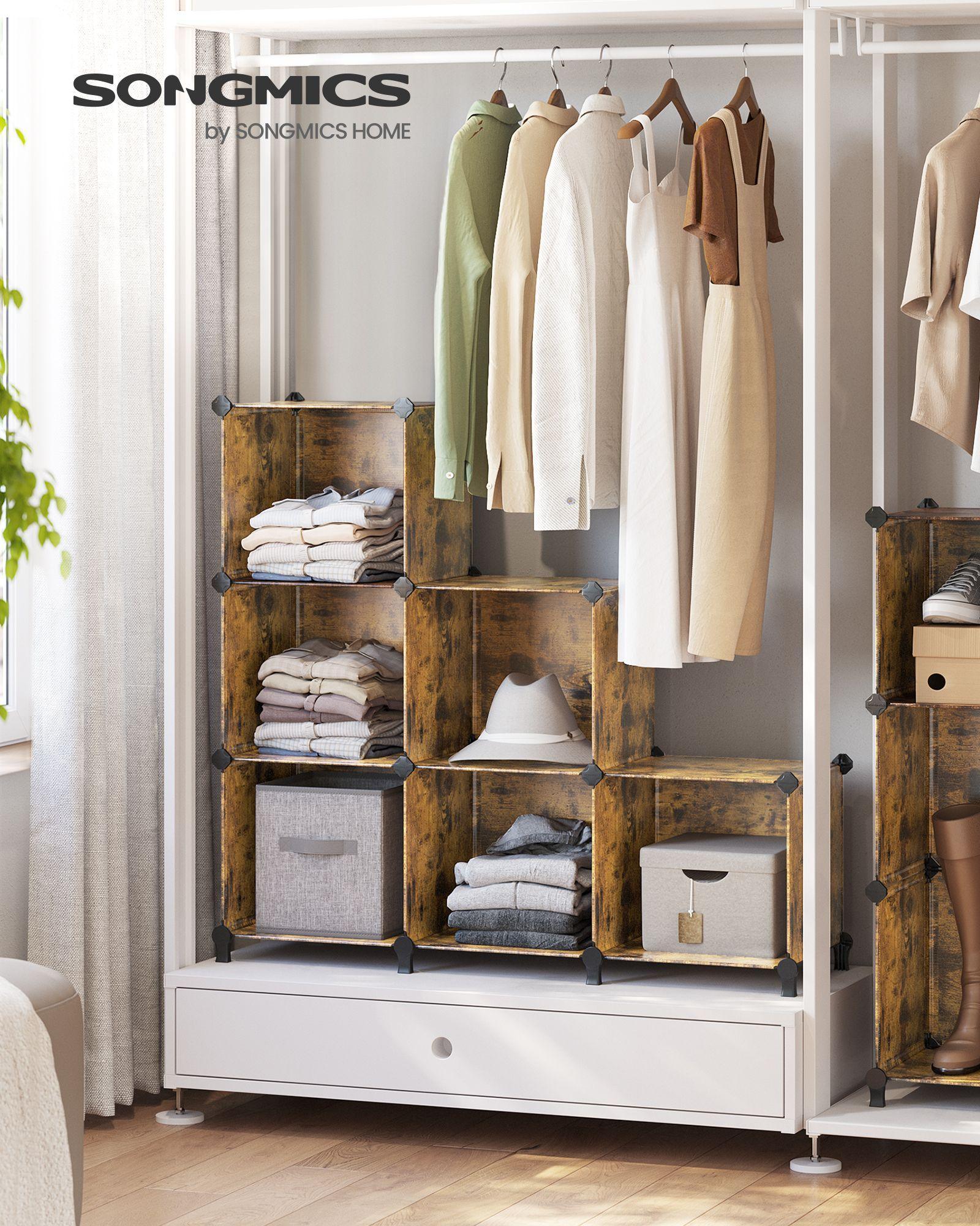 Large 6 Cube Storage Organizer Rustic Brown FredCo