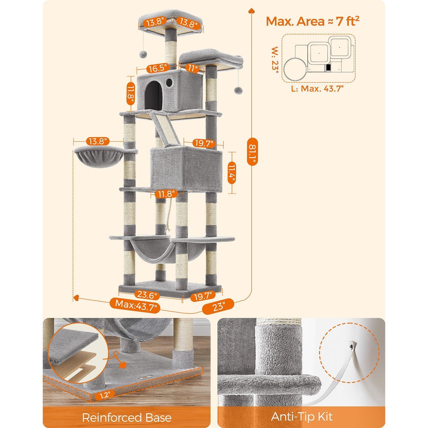 Large Cat Tower with 13 Scratching Posts FredCo