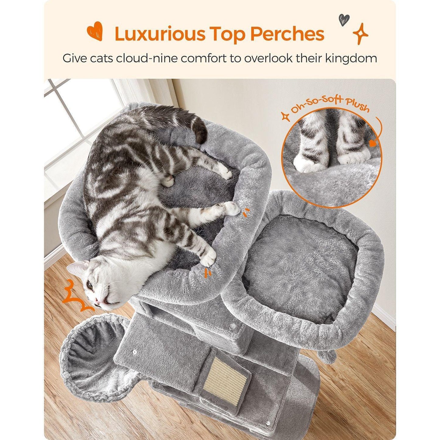 Large Cat Tower with 13 Scratching Posts FredCo