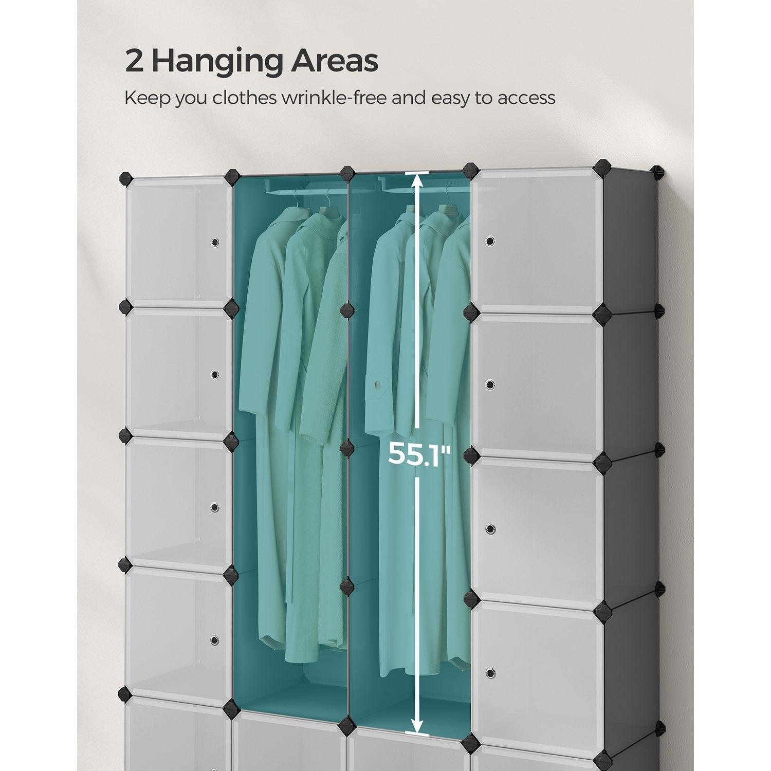Large Cube Storage Organizer Gray FredCo