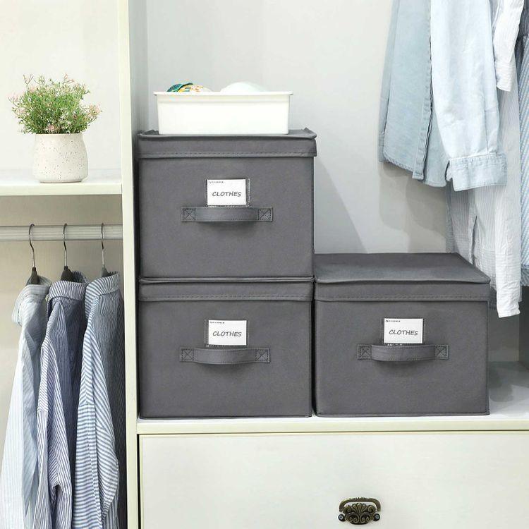 Large Grey Storage Bins FredCo